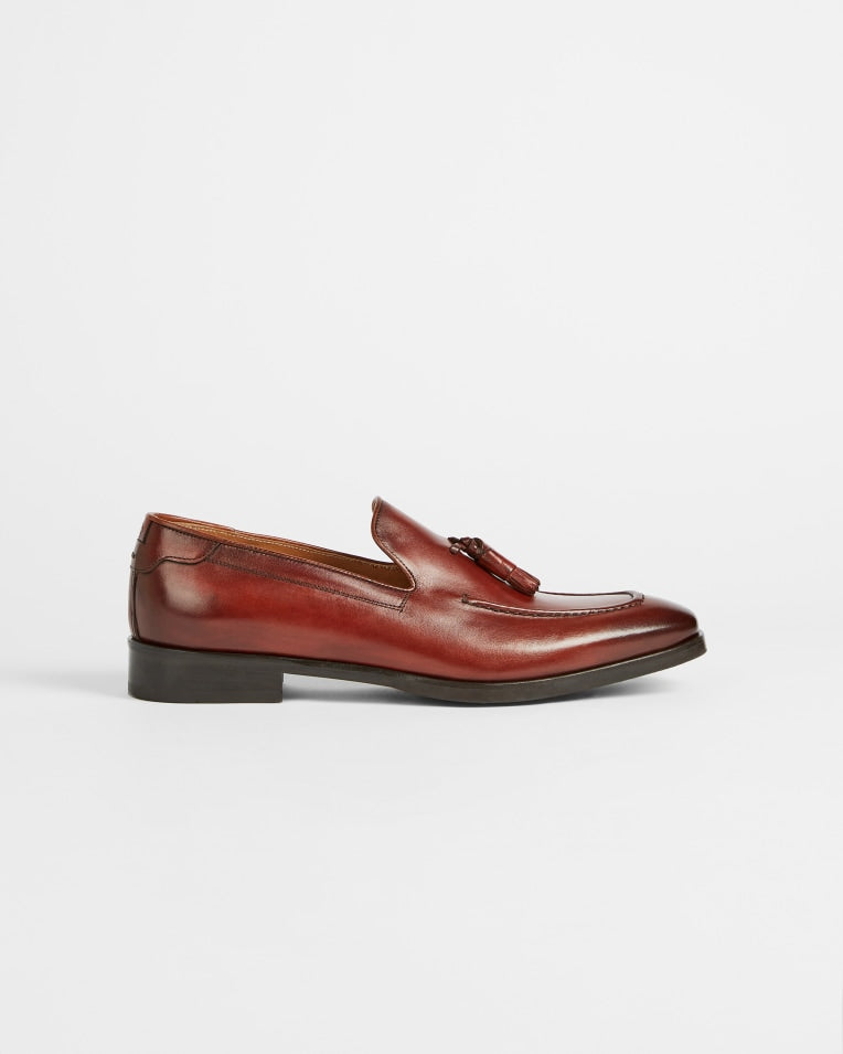 Tassel Leather Loafer- Brown