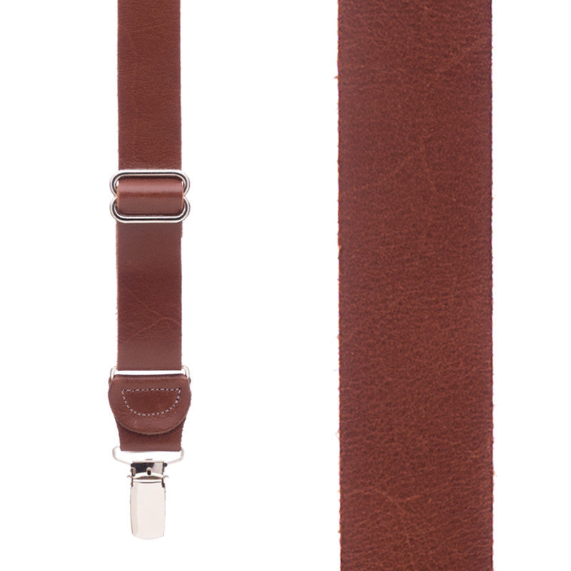 Brown Leather Suspenders